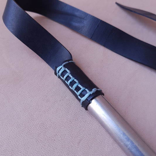 Langue de dragon caoutchouc & inox - 60 cm - noir
