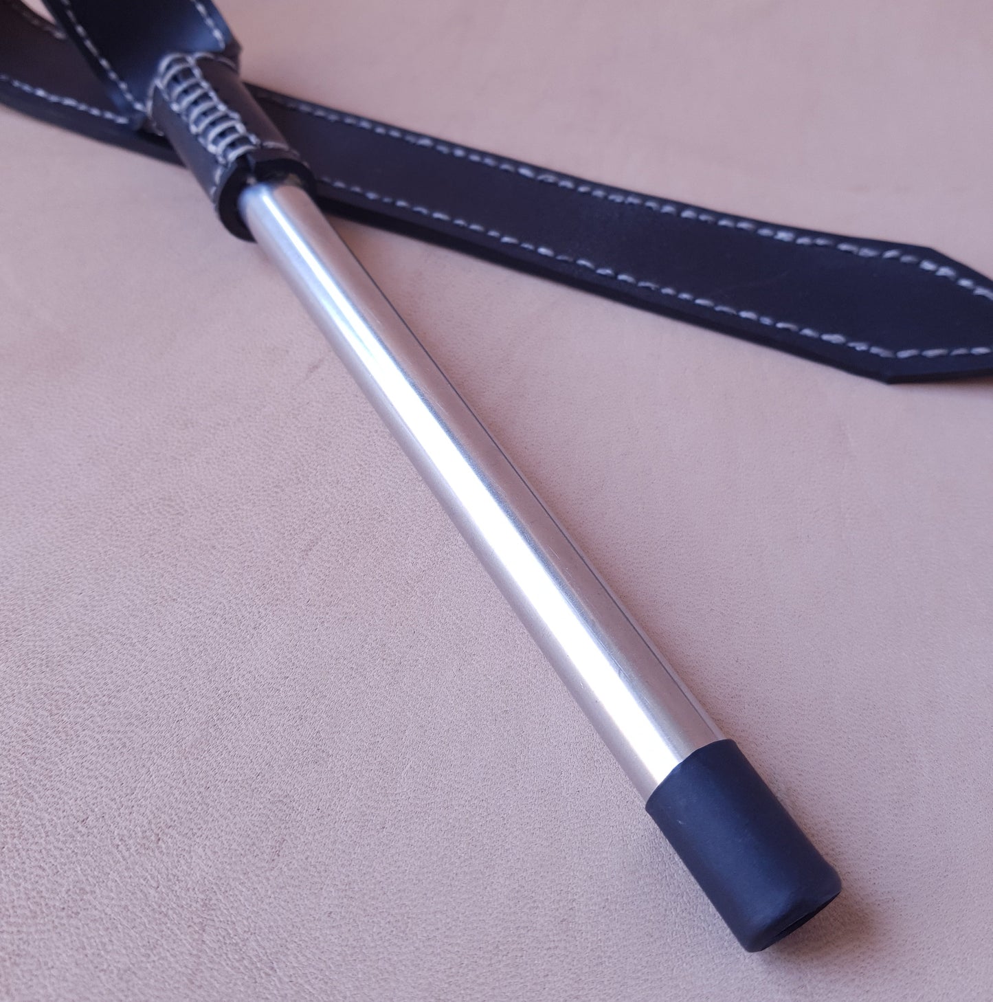 Langue de dragon caoutchouc & inox - 60 cm - noir 2