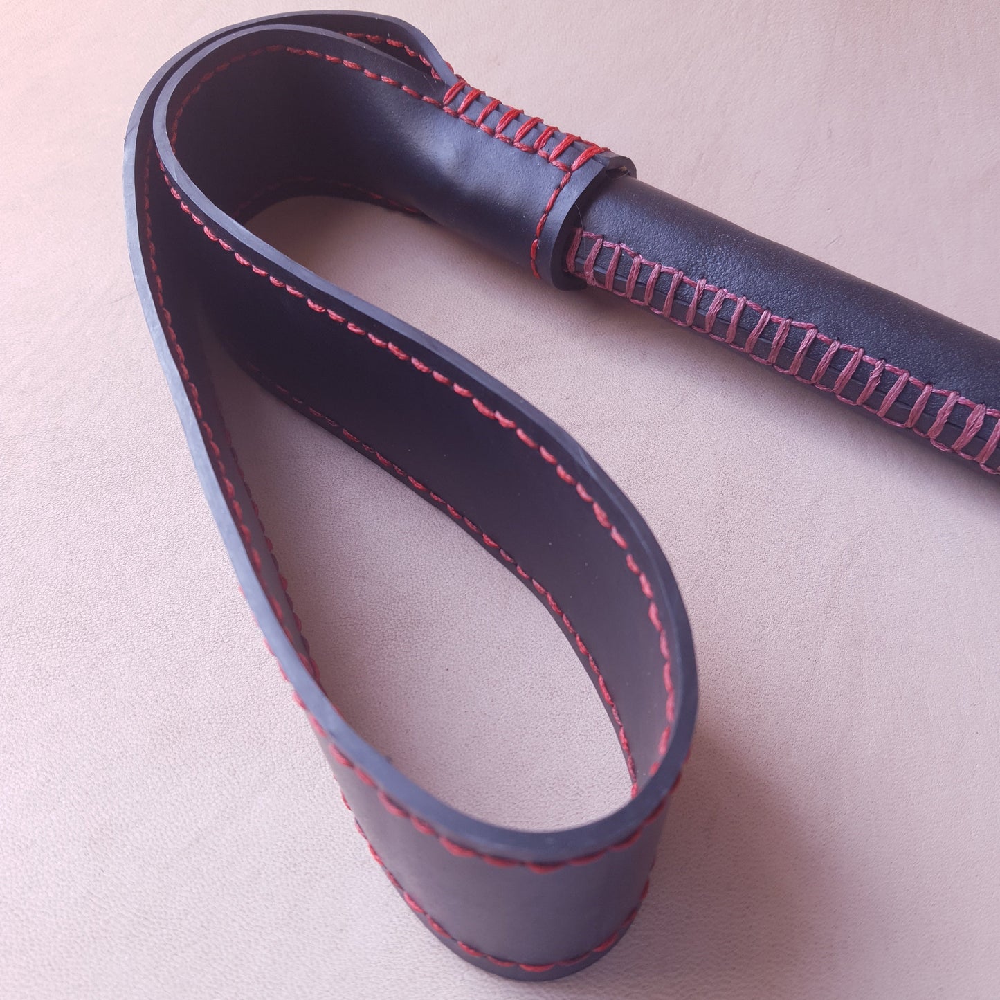 Strap caoutchouc & inox - 44 cm - noir