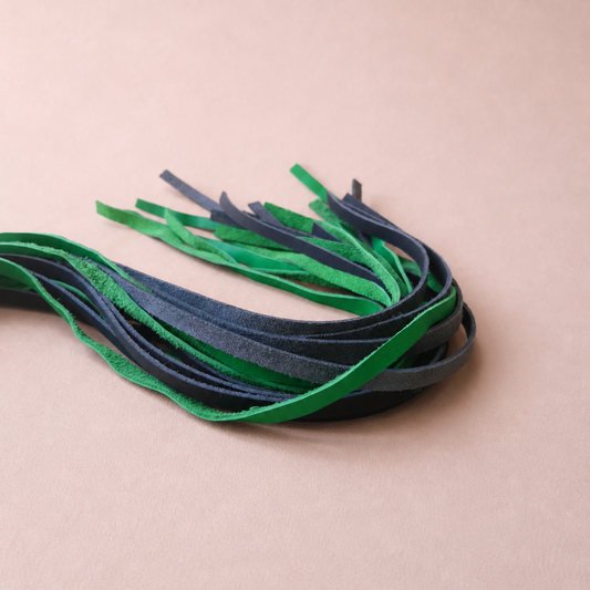 Martinet cuir & acier - 44 cm - vert & noir